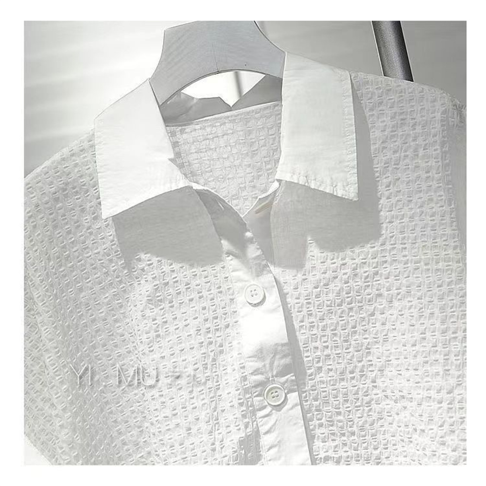 Économie d'été à manches courtes pour femmes, vêtements de haute qualité, chemise à cordon de proximité, conception de fouet, niche, haut court