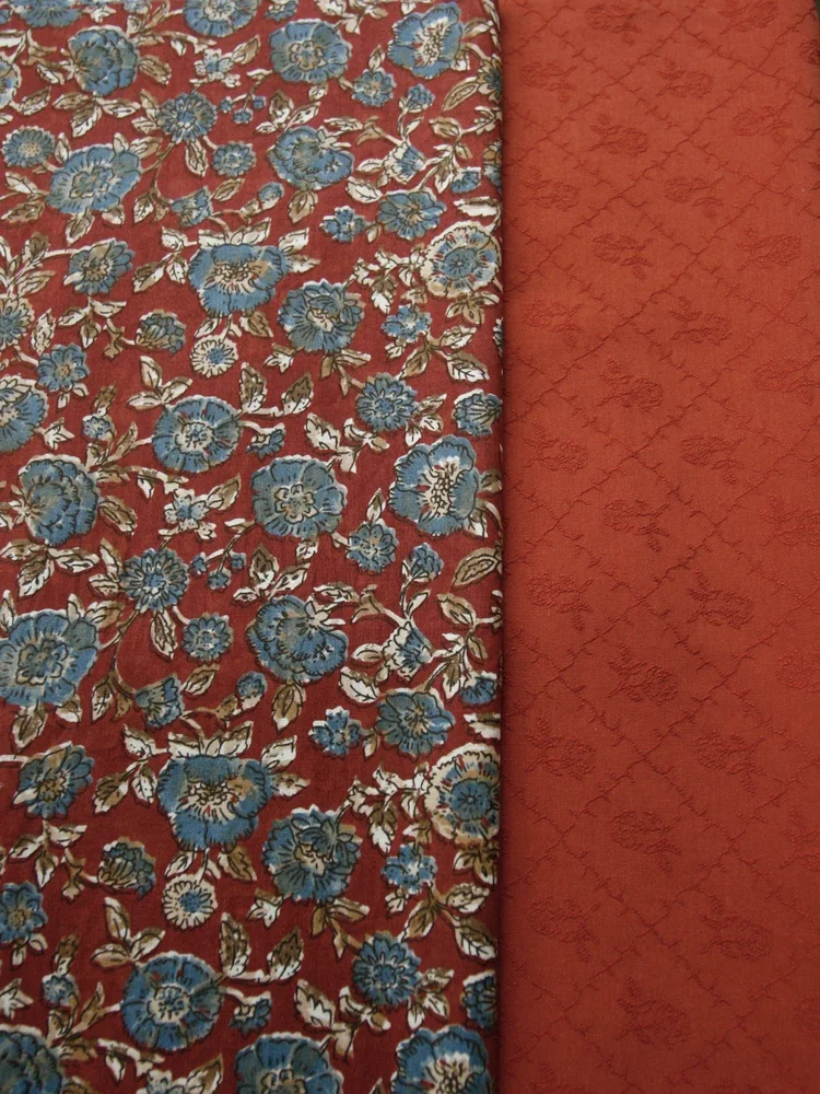 Tissu popeline de coton à fleurs bleu foncé anciennes, 140x50cm, pour vêtements de Festival pour femmes, robes, chemises, couture Pure faite à la main