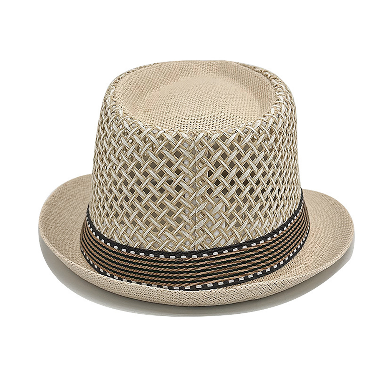 Chapeau de paille tendance pour hommes, chapeau de jazz britannique tendance, chapeau de soleil de plage, chapeau de jazz à bord court d'été pour hommes, fedora rétro pour hommes