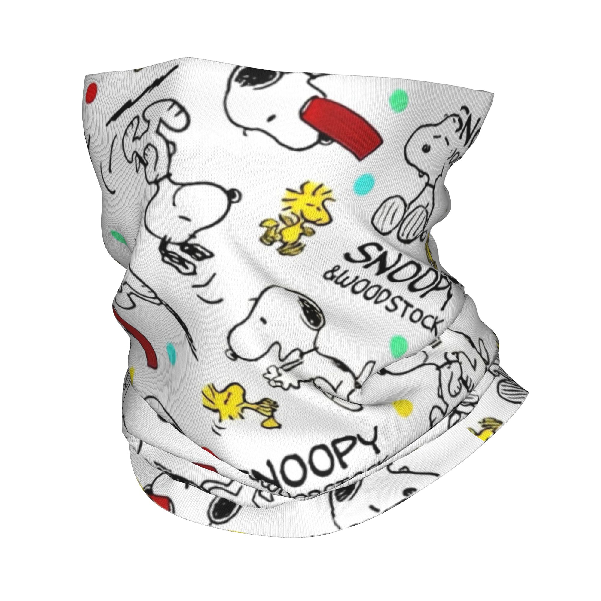 Snoopys Woodstock Bandana Neck Gaiter – Masque imprimé de dessin animé, écharpe, bandeau multifonctionnel, pour sports de plein air, unisexe, coupe-vent pour adultes