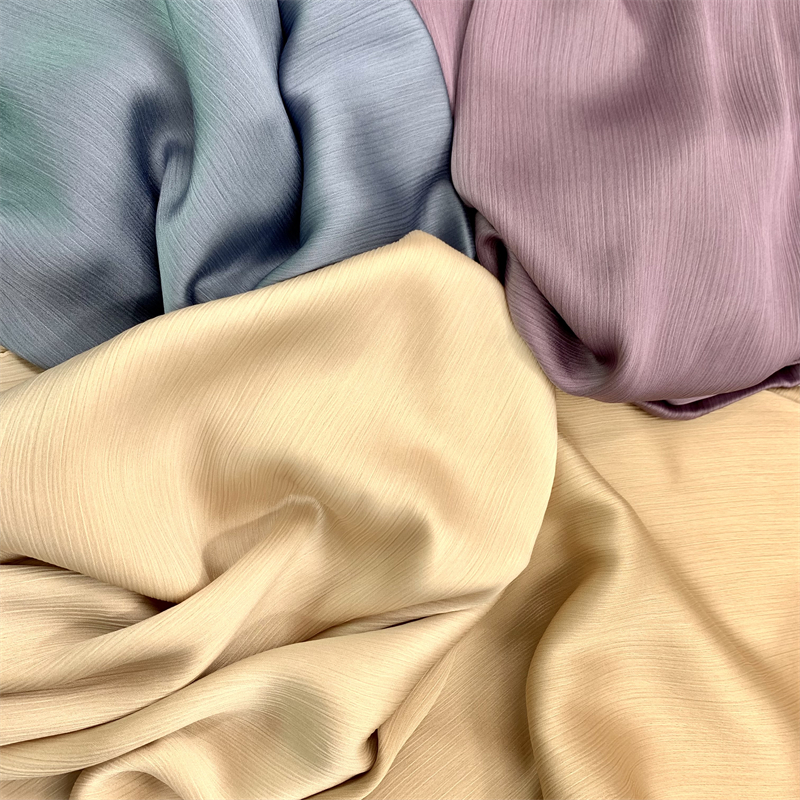Hijab en mousseline de soie et Satin froissé pour femmes musulmanes, Mini crêpe uni, châle froissé, solide, Long, Turban, foulard islamique
