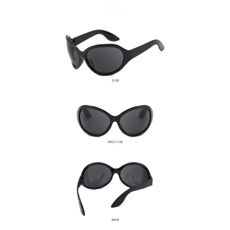 Nouvelle mode lunettes de soleil lunettes nouvelles femmes hommes ovale sport lunettes de soleil femme surdimensionné nuances lunettes