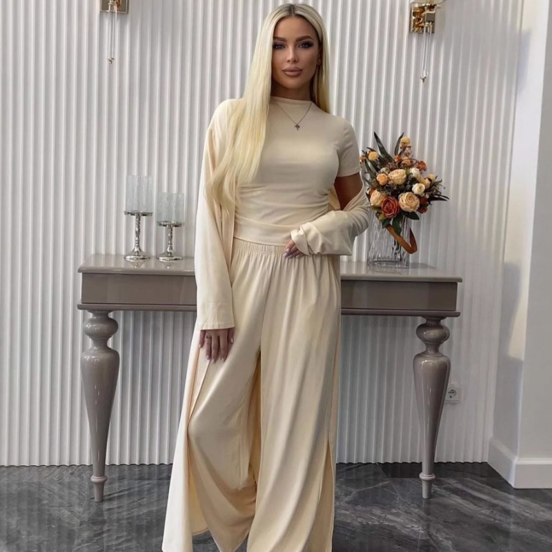 Costume musulman pour femmes, Cardigan, gilet, haut, pantalon à jambes larges, ensemble 3 pièces, Eid Maroc, dubaï, manteau Long, pantalon, tenues, Ensemble modeste