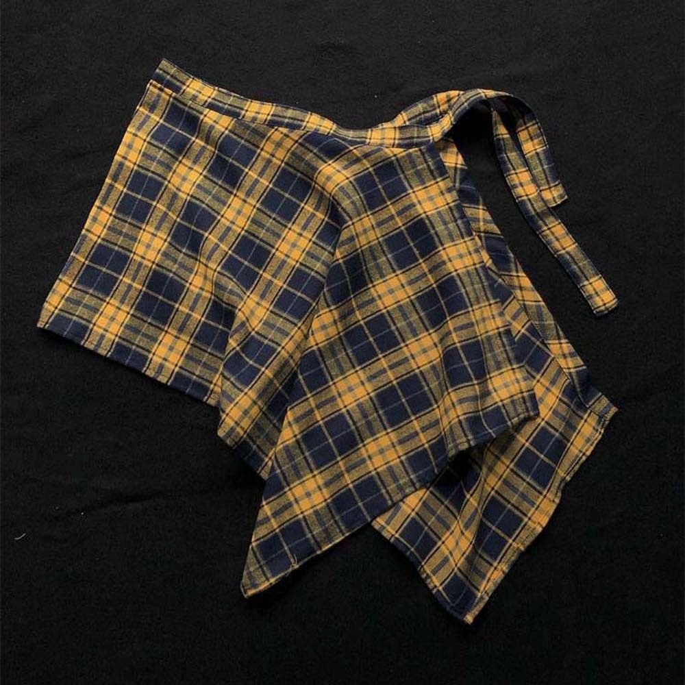 Jupe courte plissée style coréen à carreaux, taille haute, coupe trapèze, mini-jupe hip-hop, sous-jupe vintage avec ceinture, pour la danse urbaine