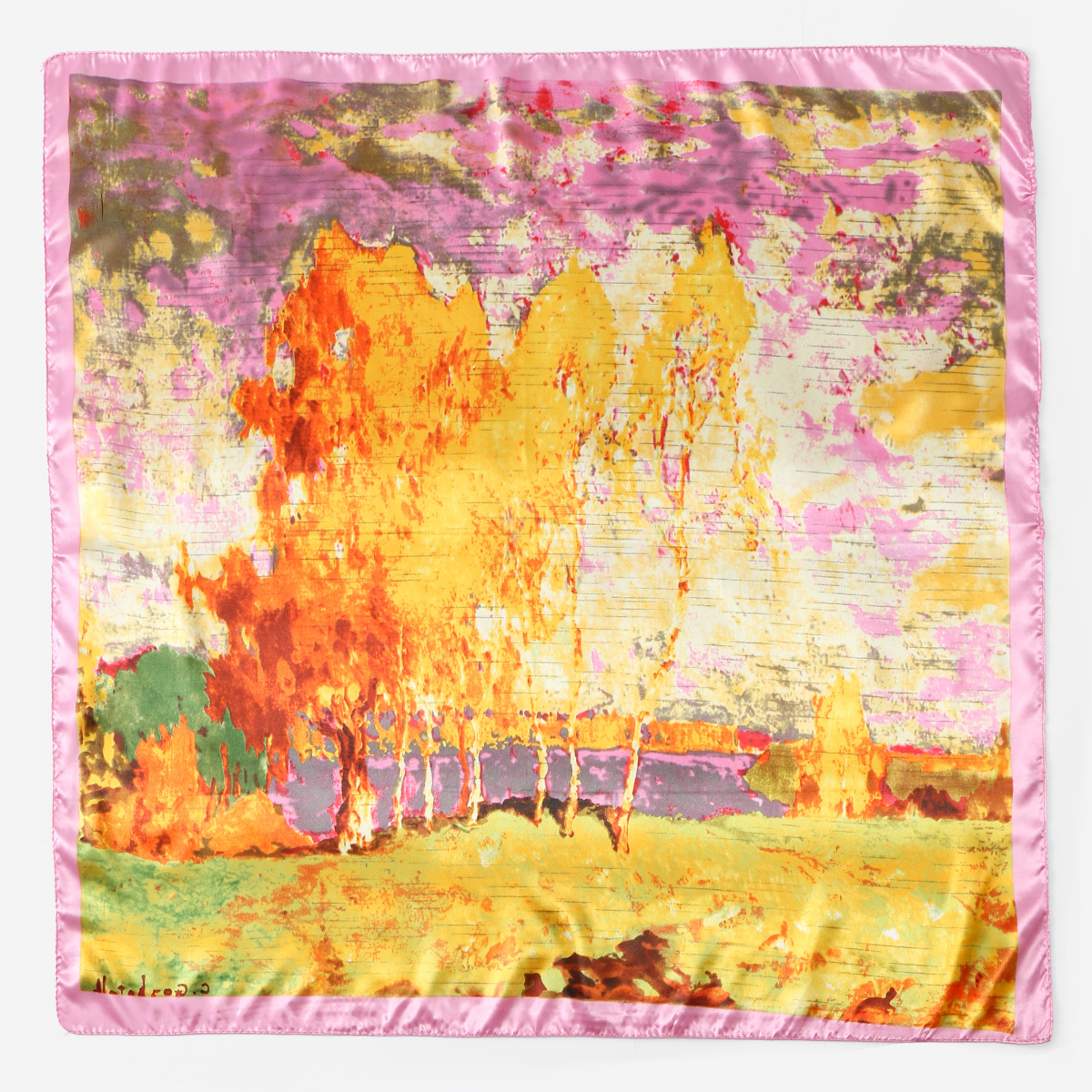 Foulard carré en satin de soie tendance pour femme, imprimé floral, châle, hijab, bandeau, écharpe, bandana, 90*90cm