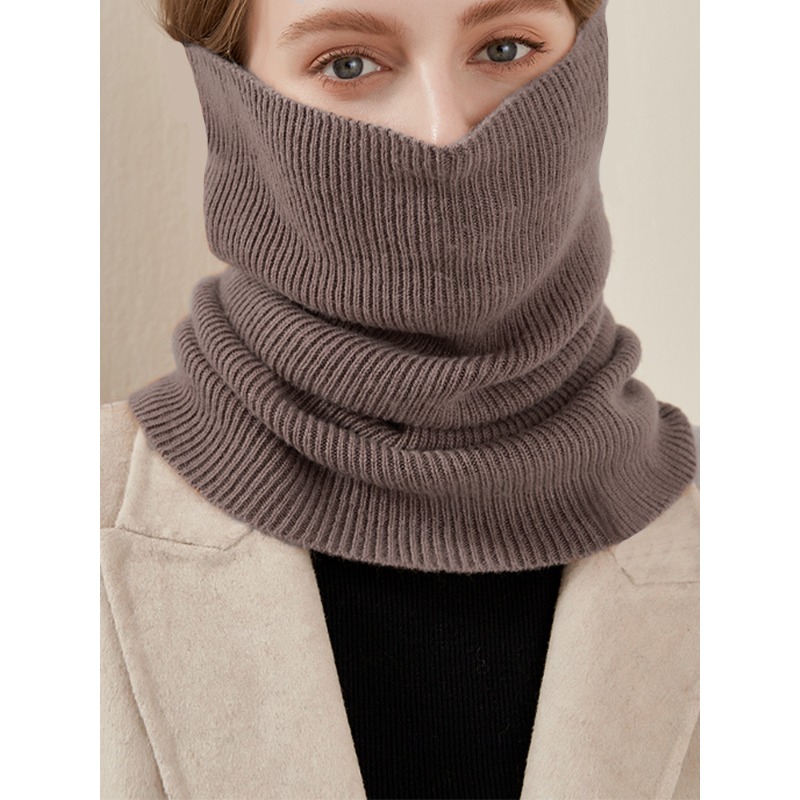 Bandeau en laine pour femmes, écharpe chaude et épaisse en tricot pour hommes, masque de Protection du cou à la mode, une pièce, automne et hiver