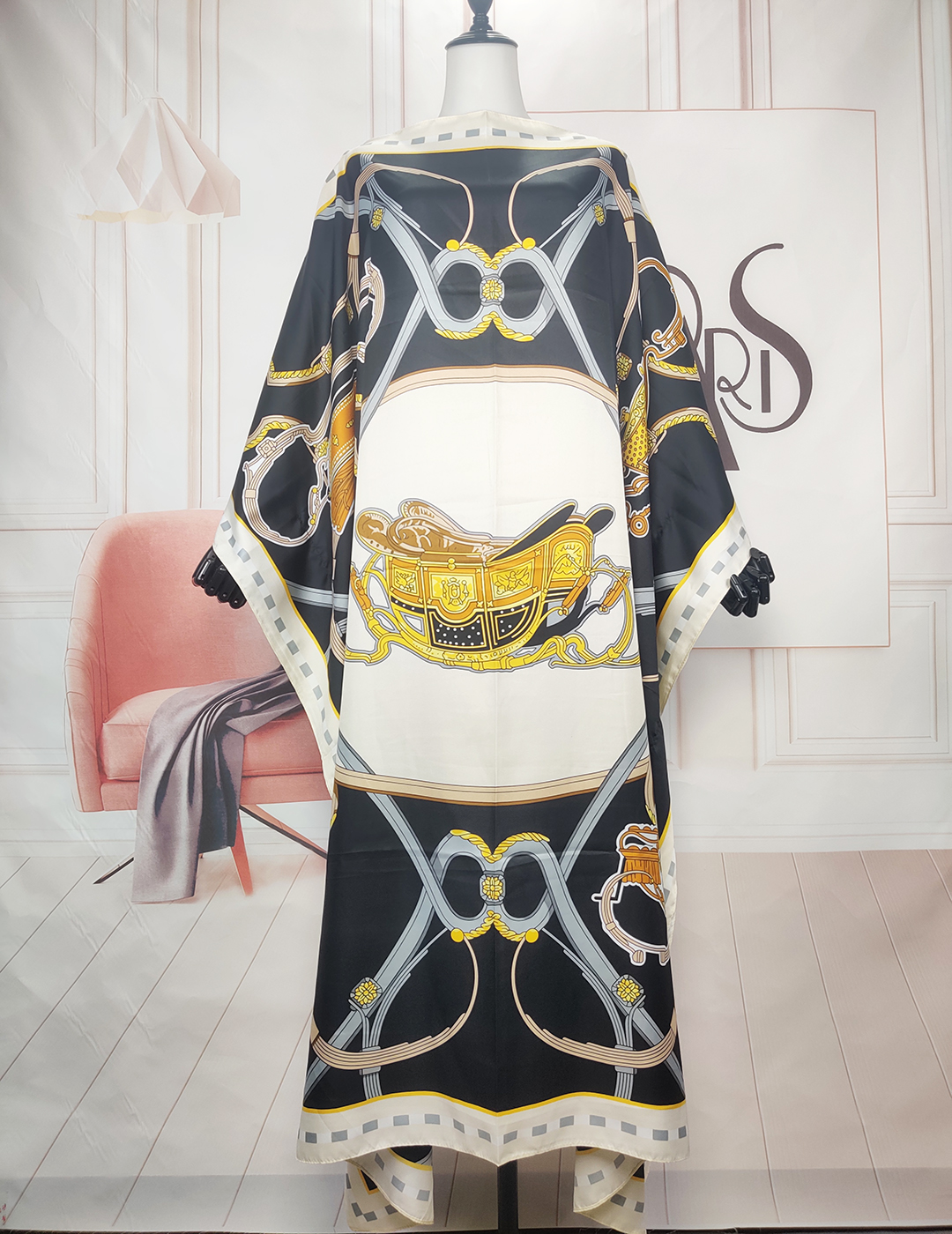 Robe Kaftan en Soie Bohème Oversize pour Femme Musulmane, Mode 2023, Été, Eid Mubarak, Style Africain, Sexy, Plage, Abaya Ample, Vêtements de Prière, pour le Koweït