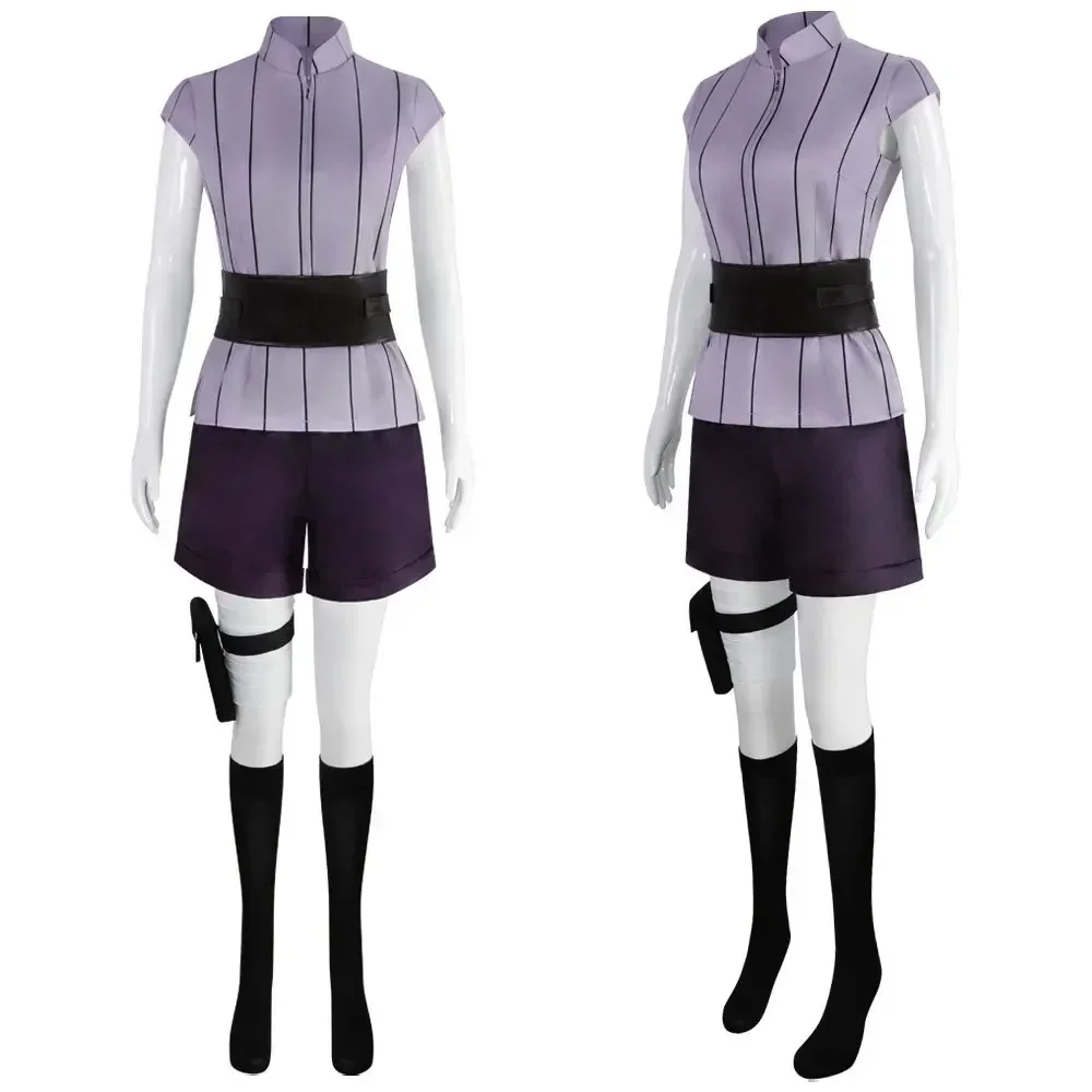 Costumes d'Halloween pour femmes Anime Cosplay Halloween Anime Ninja Cos Hyuga Hinata Cosplay vêtements de spectacle de jeu de rôle