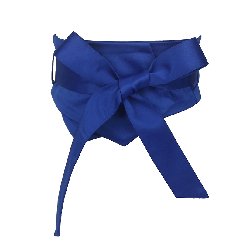 Ceinture de taille en tissu doux avec nœud papillon pour femme, corset fin, manteau, robe, environnement, rose, bleu, jaune, noir, mode, printemps, automne