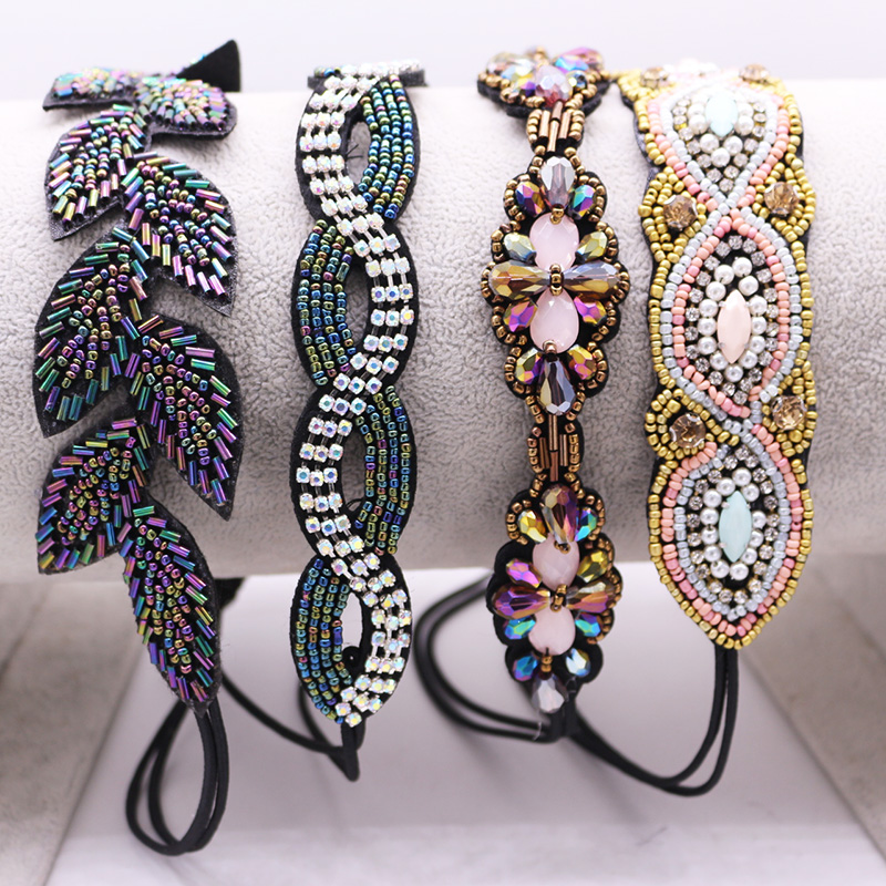 Perles de rocaille ethniques bandeau fait à la main bandeau perlé personnalisé pour femmes et filles accessoires de cheveux