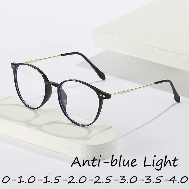 Lunettes de myopie rondes Vintage pour hommes et femmes, verres transparents à la mode, Design de luxe, pour vue de près