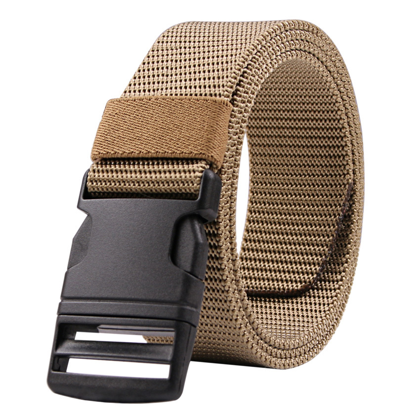 Ceinture pour hommes sans métal boucle en plastique ceinture toile de haute qualité pour ceinture en Nylon ceinture tactique ceinture tissée extérieure ceintures neutres