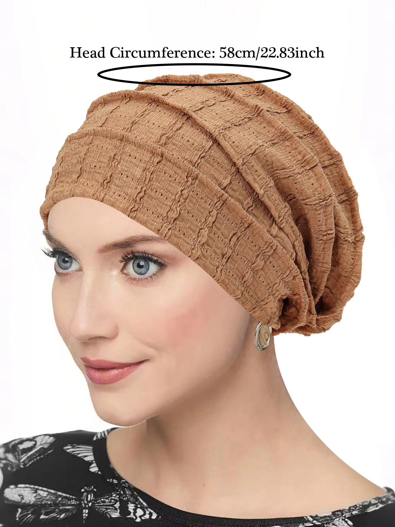 Bonnet Chimio Doux et Extensible pour Femme Ramadan, Couleur Unie, Sous-Hijab, Foulard Musulman, Turban, Chapeau