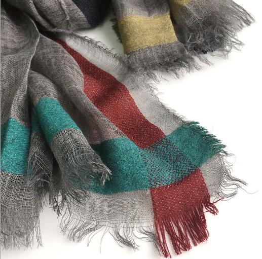 Écharpe fine en laine gris foncé pour femme, châle chaud et allongé, nouvelle mode automne et hiver