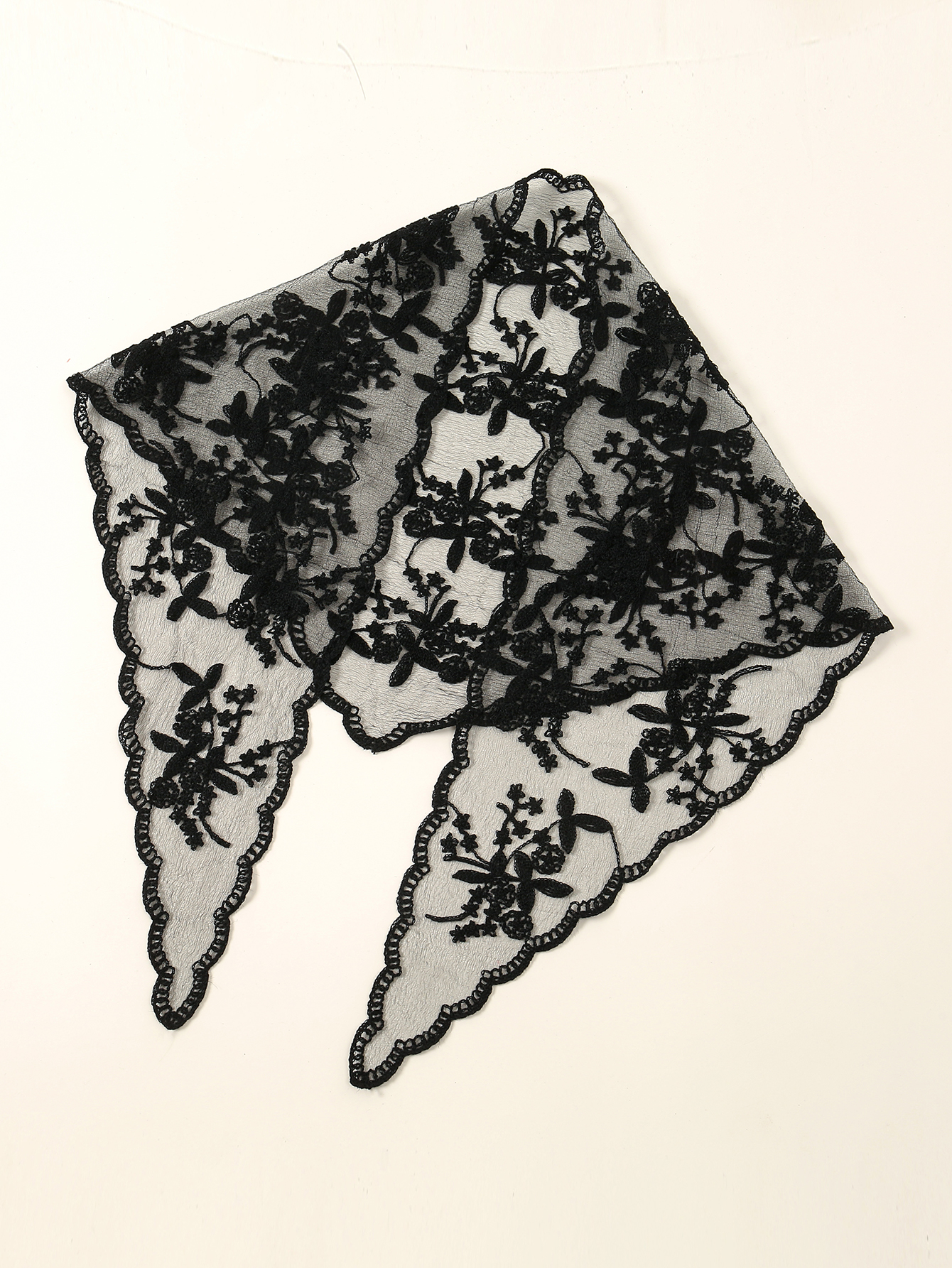 Foulard triangle en dentelle creuse pour femme, foulard rond pour femme, bandeau pour cheveux, bandana pour fille, écharpe de sauna, bandeau pour poignet de bureau