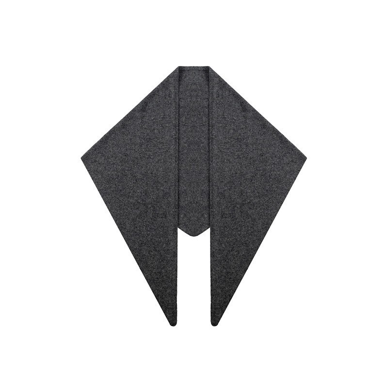 Écharpe triangulaire en laine pour femme, châle tricoté chaud, décontracté, couleur unie, nouvelle mode automne hiver 2026, 100%
