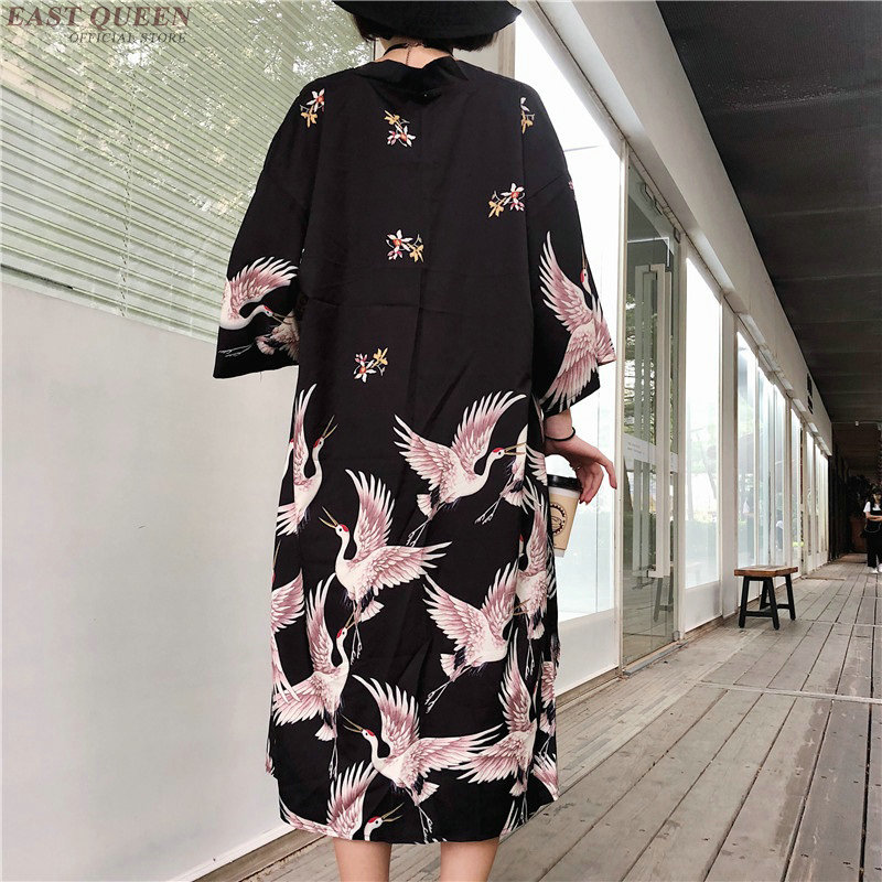 Kimono Cardigan femmes hauts et chemisiers japonais Streetwear haut pour femme été 2020 chemise longue femme dames Blouse femmes vêtements