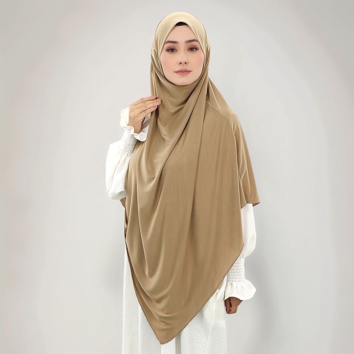 Mousseline Hijab instantané pour femme grand foulard de couleur unie Long châle écharpe Islam Hijab Ramadan malaisie mouchoir 100*85 cm