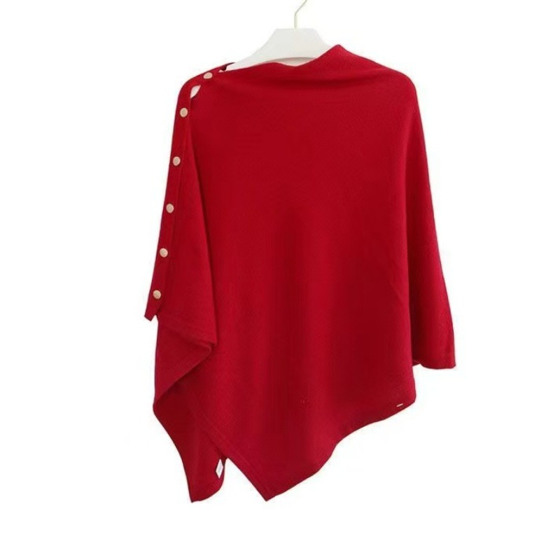 Grand châle pour femmes, mode printemps et automne, polyvalent, boucle diagonale, ample, haut de gamme, Cape tricotée, nouvelle collection 2025