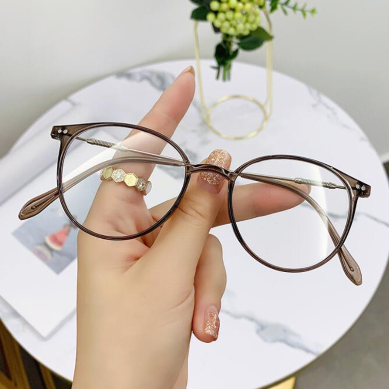 Lunettes rondes Vintage en métal pour femmes et hommes, verres de myopie en résine Flexible Ultra légère, lunettes de Vision à courte vue dioptrie-1.00 ~-6.0