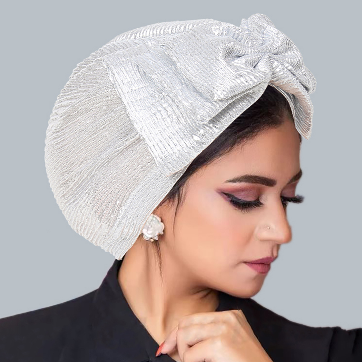 Nouvelle mode nœud femmes Hijab couleur unie musulman dames Turban Bonnet doux élastique tête enveloppement foulard chapeaux indiens