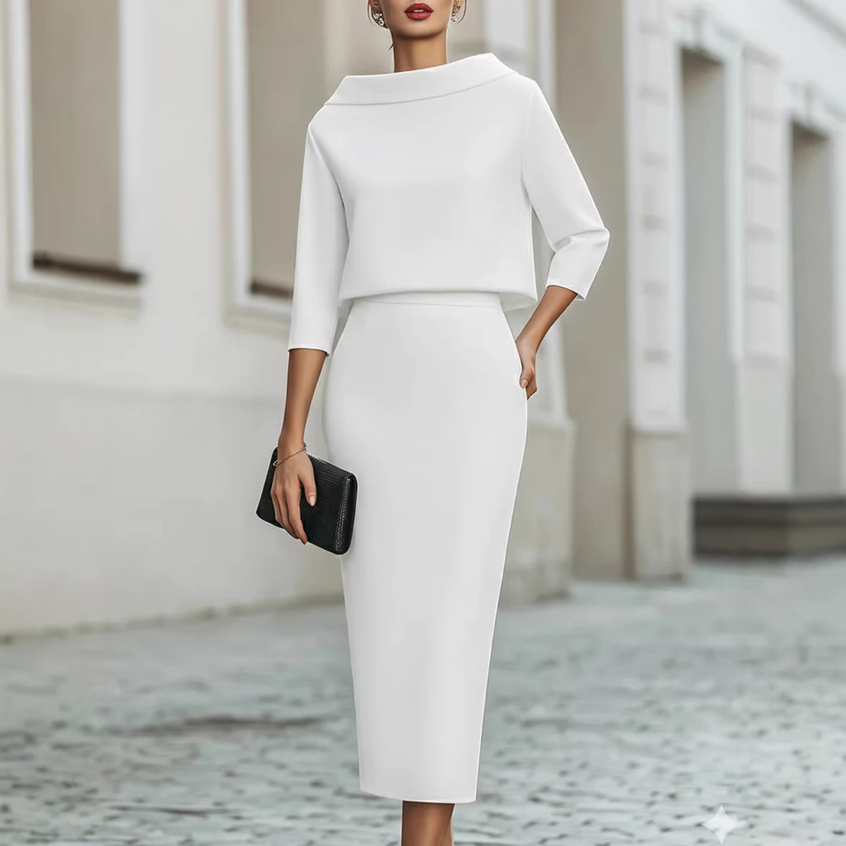 Ensemble jupe et haut slim décontracté 2 pièces pour femme – Tenue élégante d'été complète pour femme – Ensembles assortis tendance