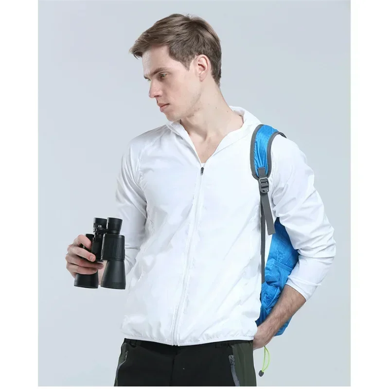 Veste de pluie de Camping pour hommes et femmes, vêtements de Protection solaire imperméables, vêtements de pêche et de chasse, coupe-vent en peau à séchage rapide avec poche