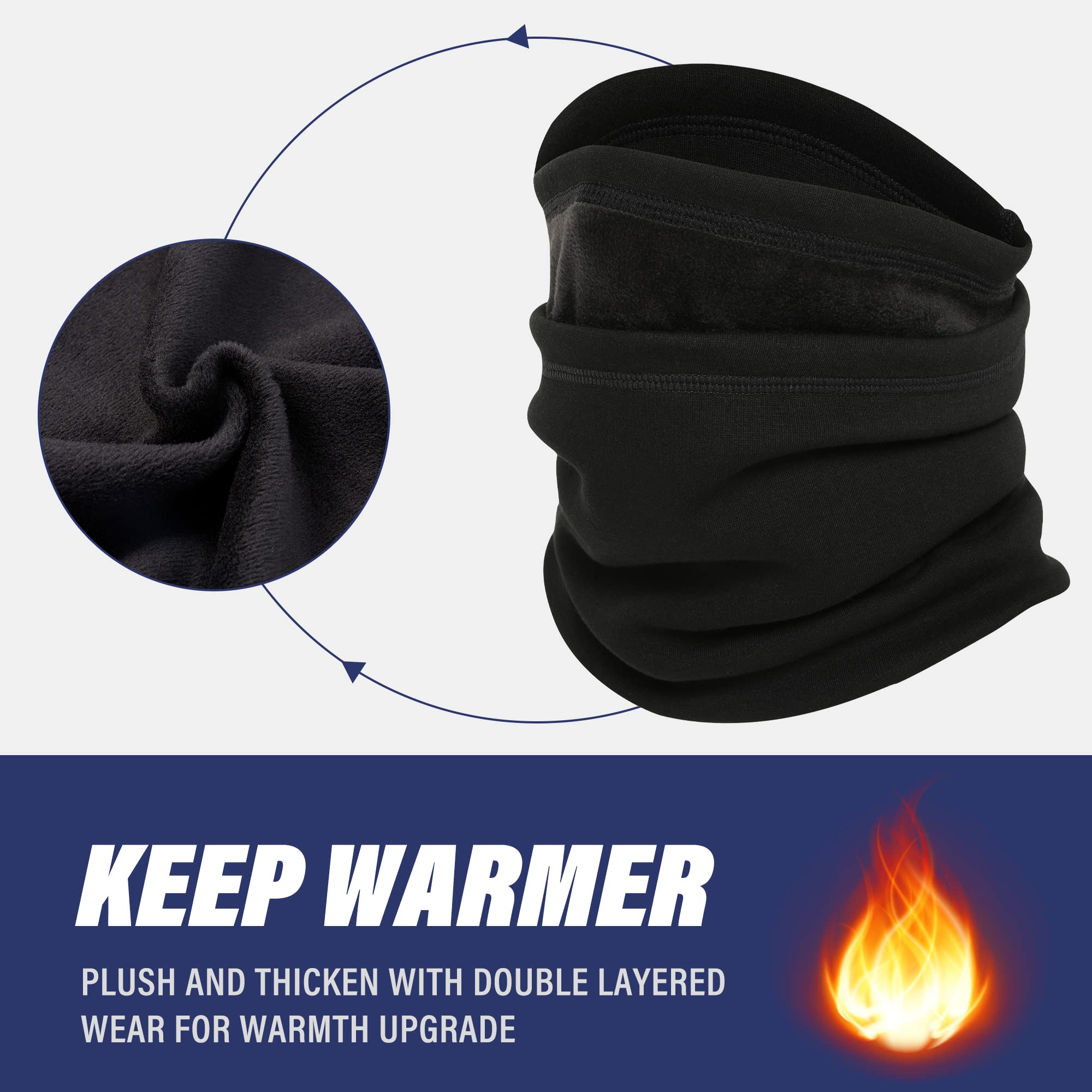 Cache-cou plus chaud, écharpe de cyclisme, masque coupe-vent, polaire épaisse, masque facial pour temps froid, 1 pièce