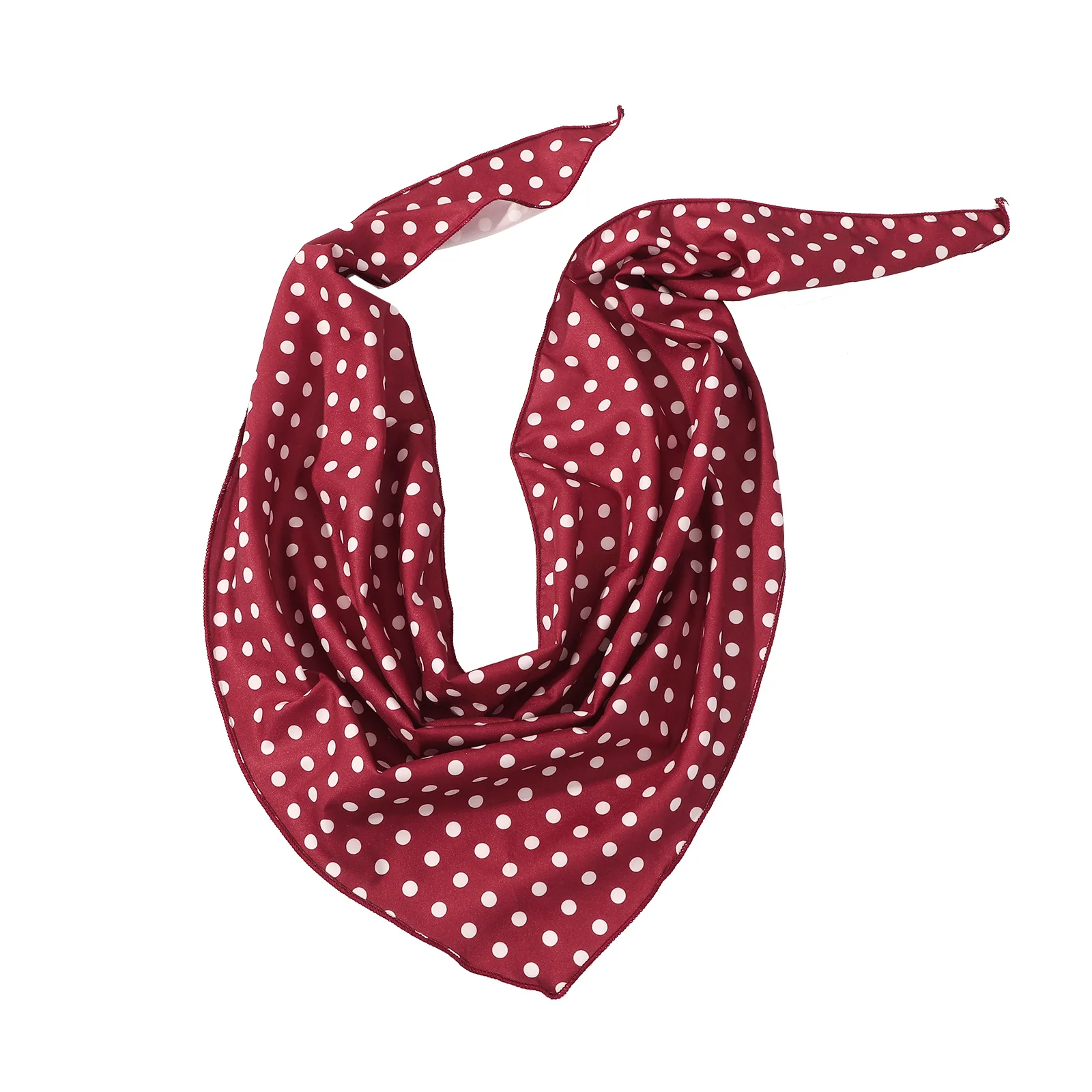 Bandana vintage rouge à pois, foulard triangulaire pour femmes, accessoires pour cheveux, foulard triangulaire bohème, bandeau rétro pour cheveux