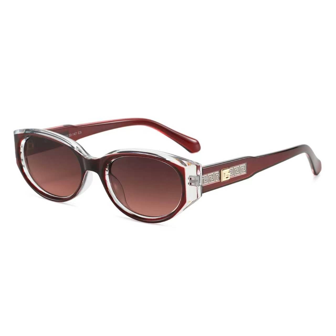 Lunettes de soleil de luxe de la marque G pour femmes et hommes, lunettes de soleil ovales mignonnes de créateur, lunettes de soleil classiques dorées unisexes