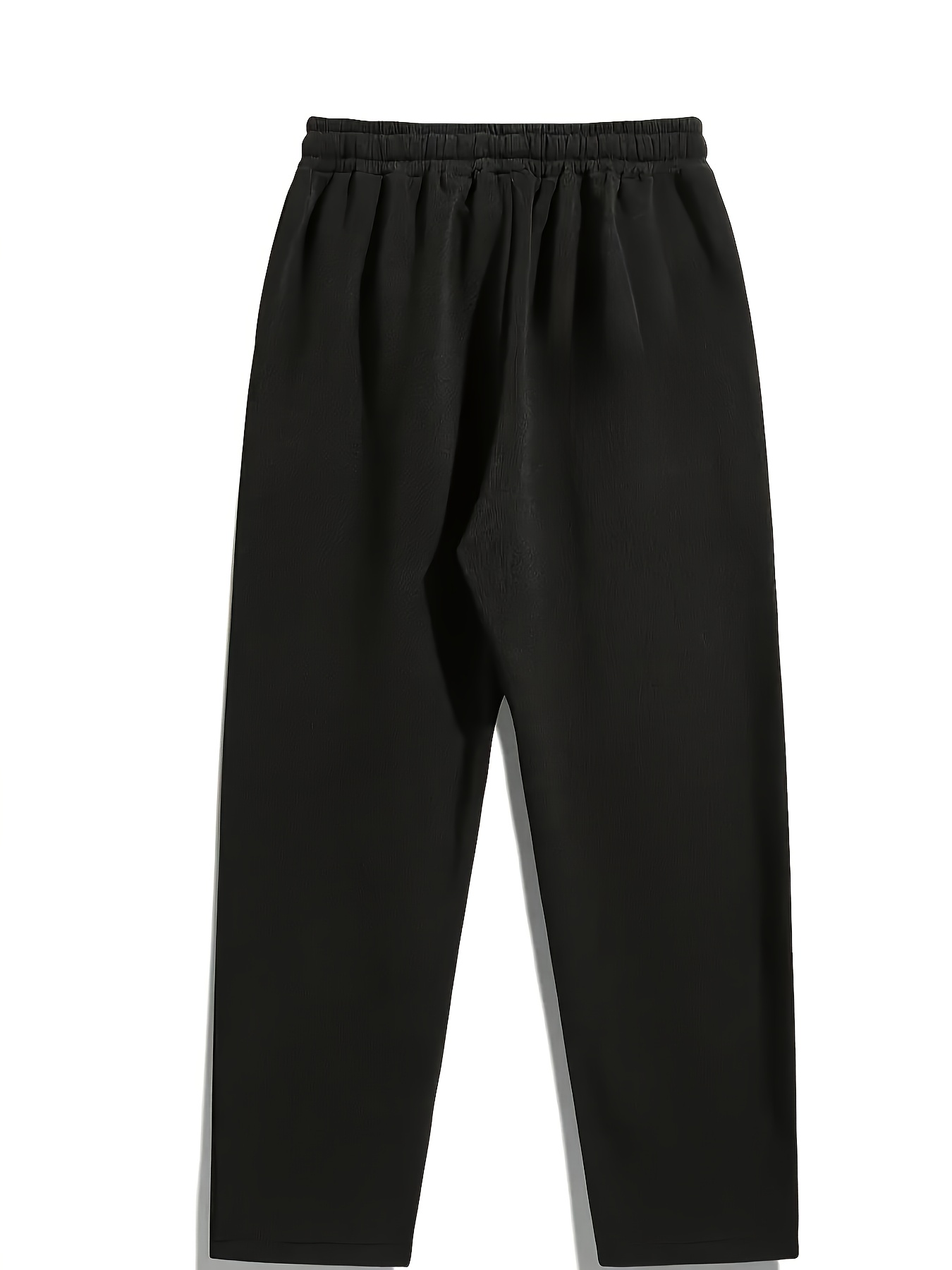 Pantalon de jogging décontracté pour hommes, coupe ample, toutes saisons, couleur unie, pantalon de sport décontracté à jambe droite, confortable, vêtements pour hommes