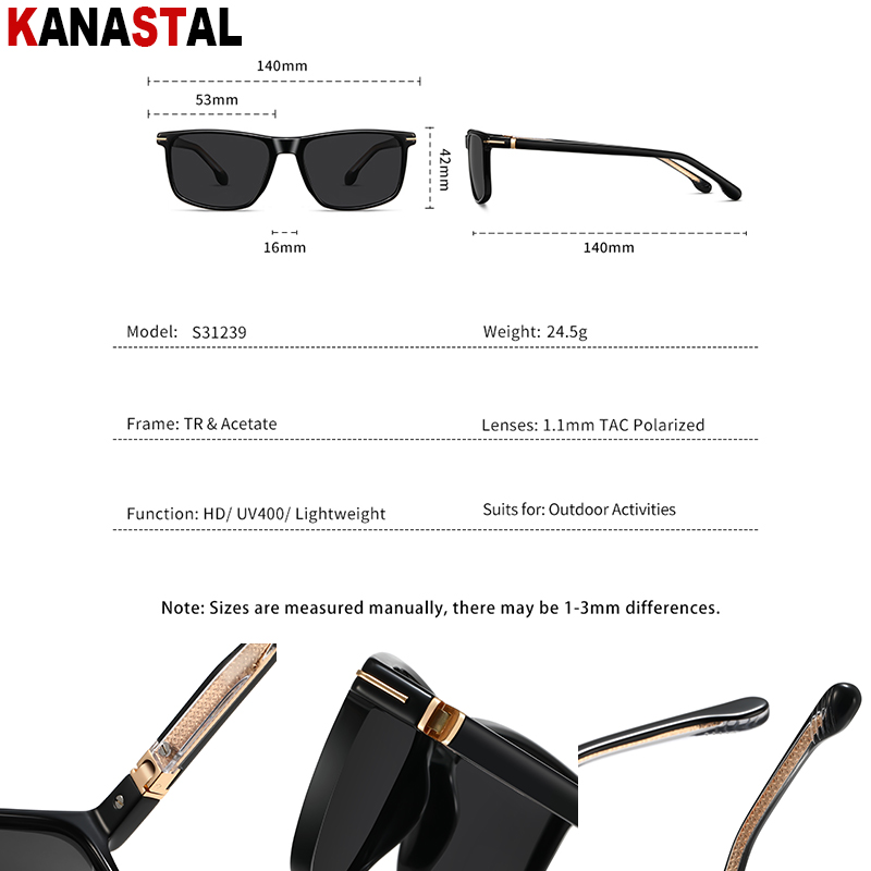 Lunettes de soleil polarisées pour hommes et femmes, UV400, montures rondes TR90, anti-éblouissement, pour sports de plein air, conduite, randonnée, cyclisme, golf