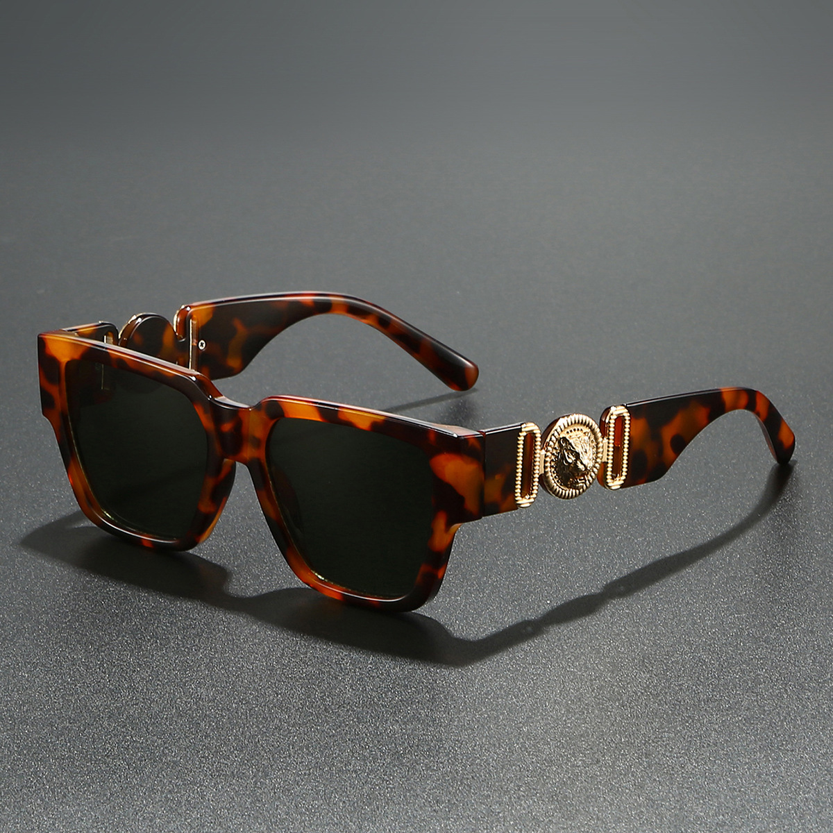 2025 lunettes De soleil De luxe femmes nuances carrées tête De léopard voyage décontracté couleur Patchwork lunettes De soleil Gafas De Sol