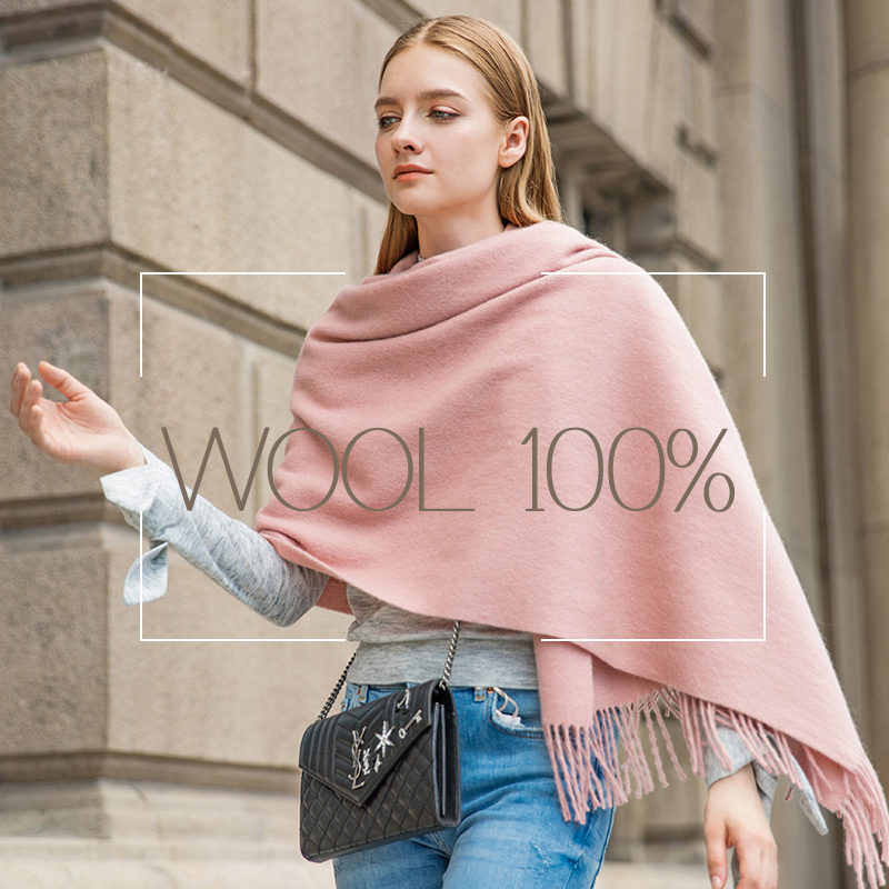 Large 70 cm laine hiver écharpe femmes mode châle solide foulards de luxe automne châles enveloppes Poncho écharpes pour dames unisexe Wrap