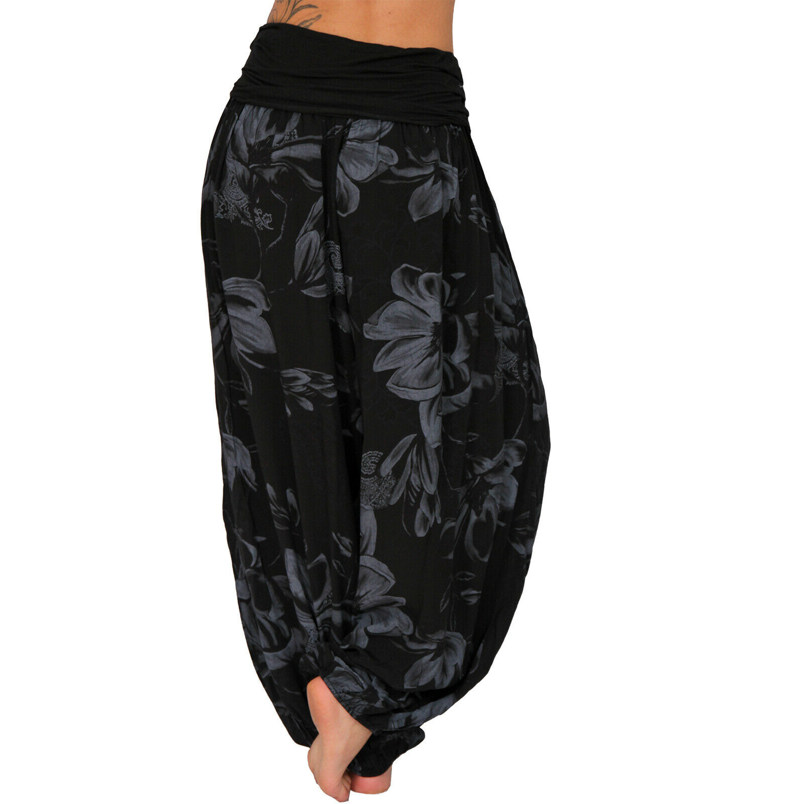 Pantalon Bohème Femme Taille S-2XL Imprimé Floral Multicolore Long Ample Jambe Large Décontracté Style Hippie Harem Été Automne