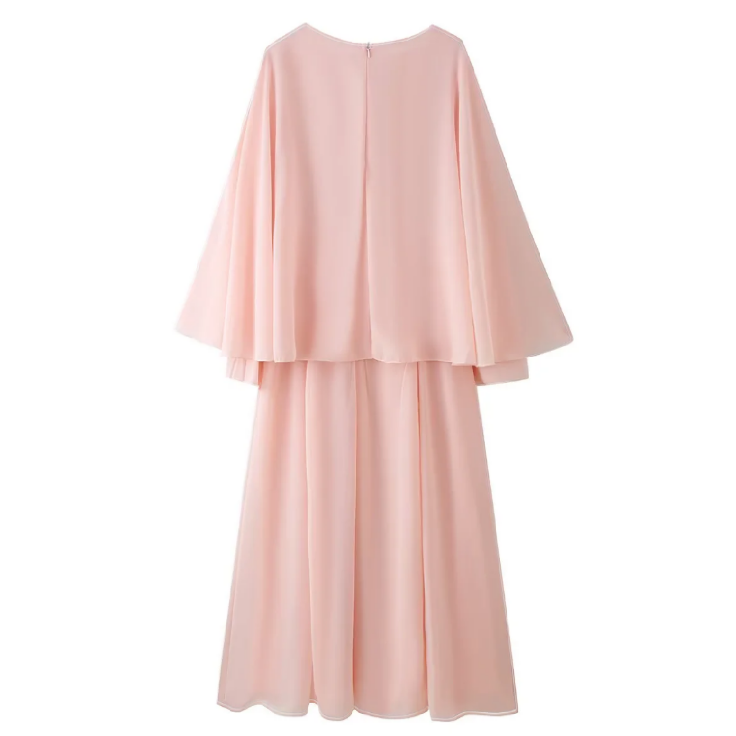 Robe longue élégante et décontractée pour femme, coupe droite, col rond, manches longues, couleur unie, style châle, Printemps-Été 2026