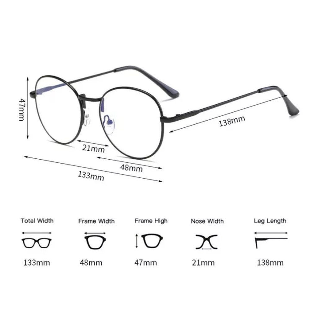 Lunettes de lecture rondes vintage pour hommes et femmes, monture en métal, lunettes transparentes, lunettes unisexes Mirror