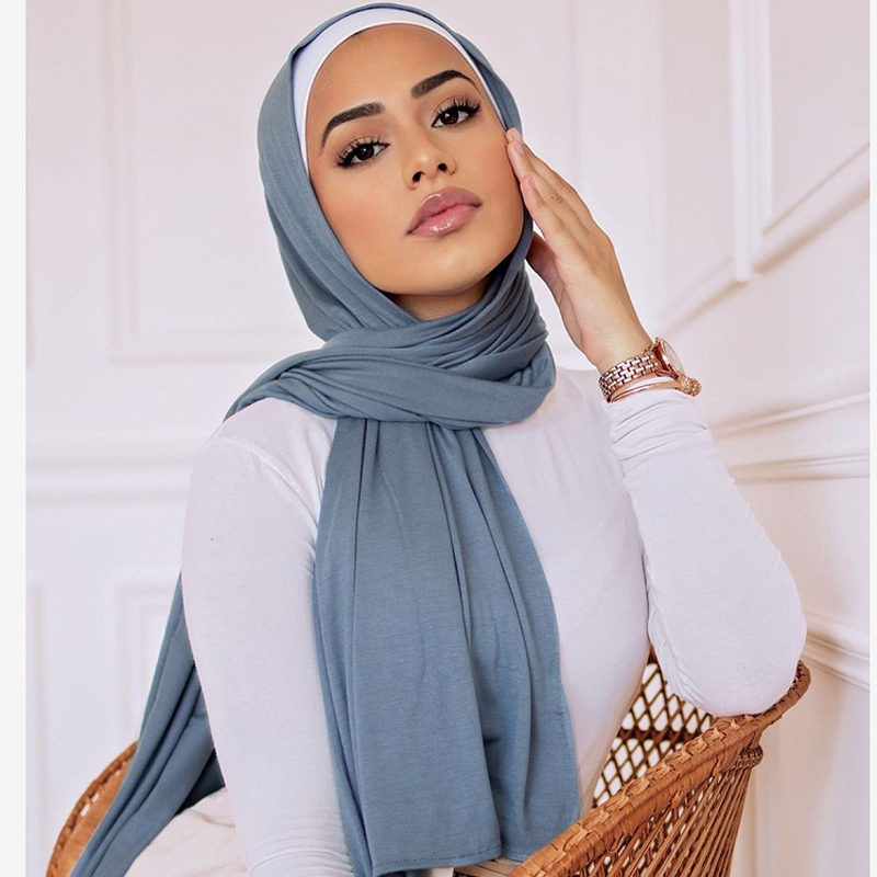 2026 Hijab musulman en jersey, châle uni doux, foulard pour femme musulmane, vêtements islamiques, foulard arabe, couvre-chef