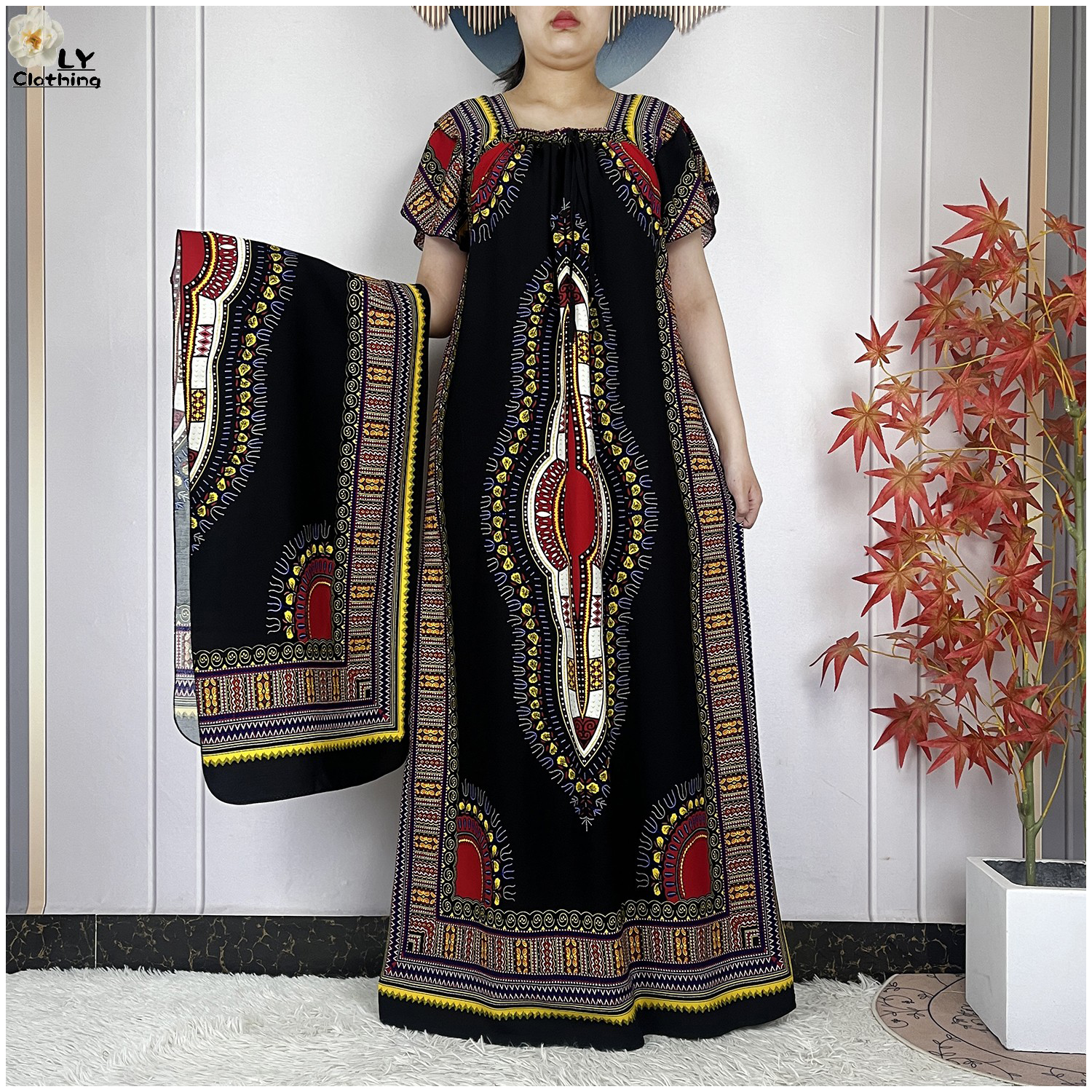Abaya africain à manches courtes pour femmes, nouveau Style, mode d'été, Robe en coton, col bateau, Caftan ample, dubaï, Islam, Robe élégante