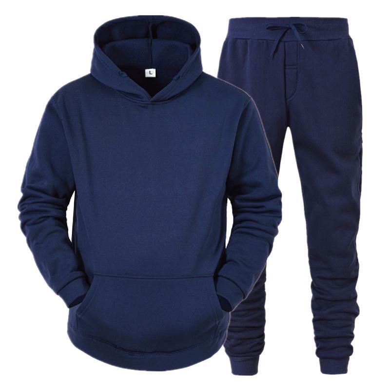 Sweat-shirt à capuche et pantalons pour hommes, survêtement décontracté, vêtements de sport, automne hiver, costume pour hommes, ensembles de loisirs pour hommes