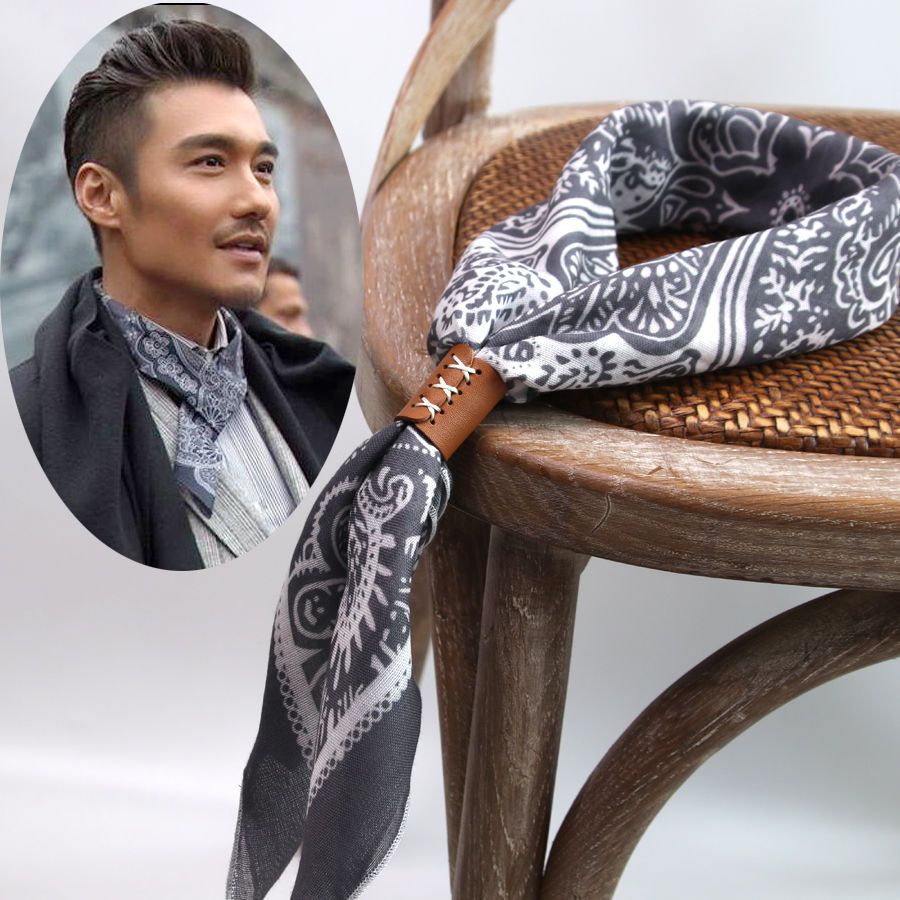 Écharpe artistique rétro en coton et lin pour hommes, écharpe coréenne printemps automne hiver, écharpe Hip Hop Style de rue, petite serviette carrée