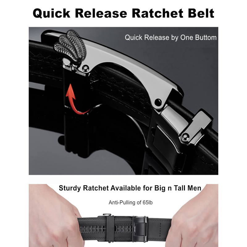 Ceinture à boucle automatique de luxe pour hommes, cuir véritable de haute qualité, ceinture de mode décontractée et professionnelle, noire et marron, découpable