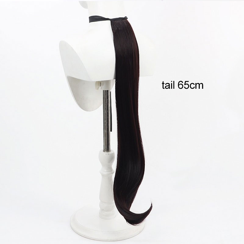 Umamusume – jolie perruque de Cosplay Derby Fenomeno, queues d'oreille, accessoires de Costume de fête d'halloween, cheveux synthétiques résistants à la chaleur pour femmes