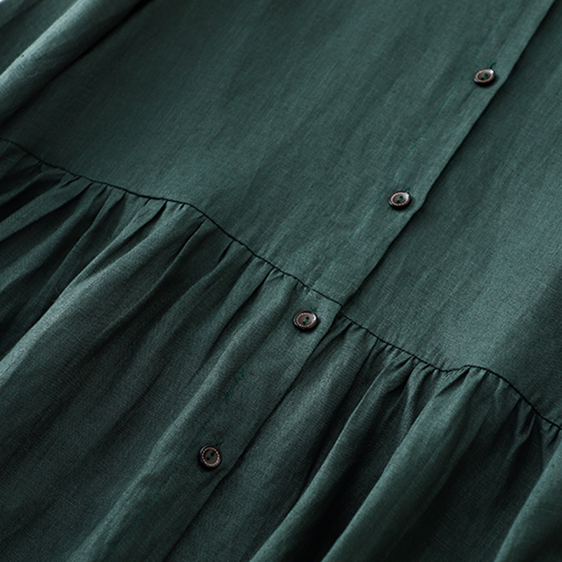 Robes longues vintage en coton pour femmes, style coréen décontracté et élégant, pour le bureau, vêtements féminins printemps automne 2026