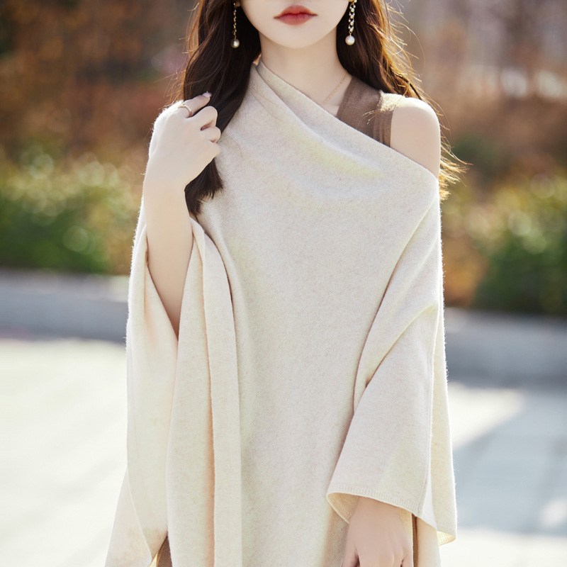 Châle Pashmina 100% Laine pour Femme, Chaud, Solide, Doux, Respiré, Mantilla, Femme, Mujer, Bufanda, Cape, Printemps, Nouveau
