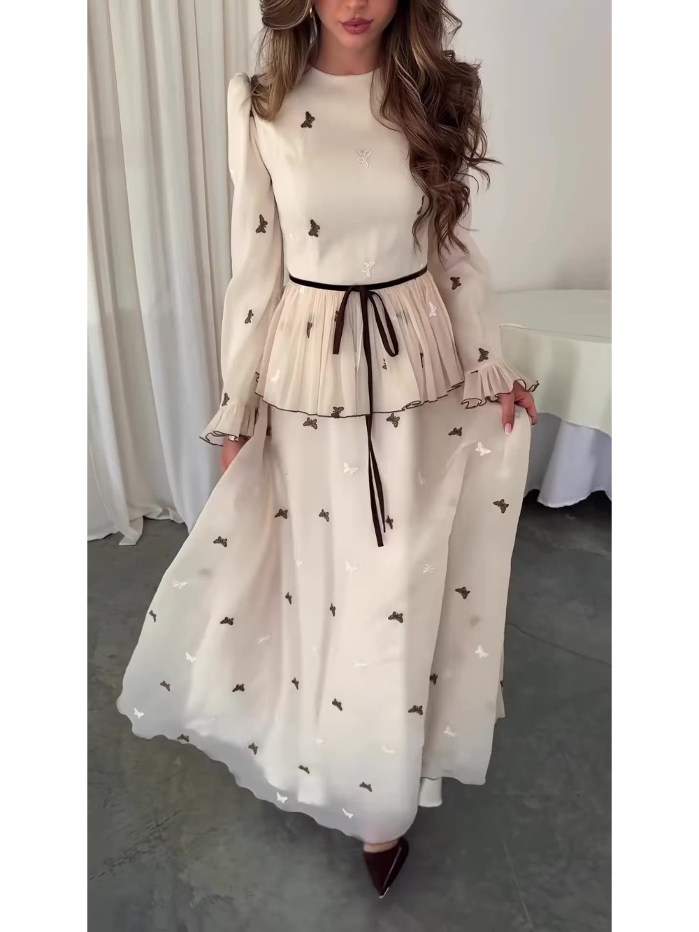 Eid femmes Robe musulmane Abaya imprimer à lacets pansement dubaï robes Largos robes longues Robe arabe fête Caftan Jalabiya Ramadan