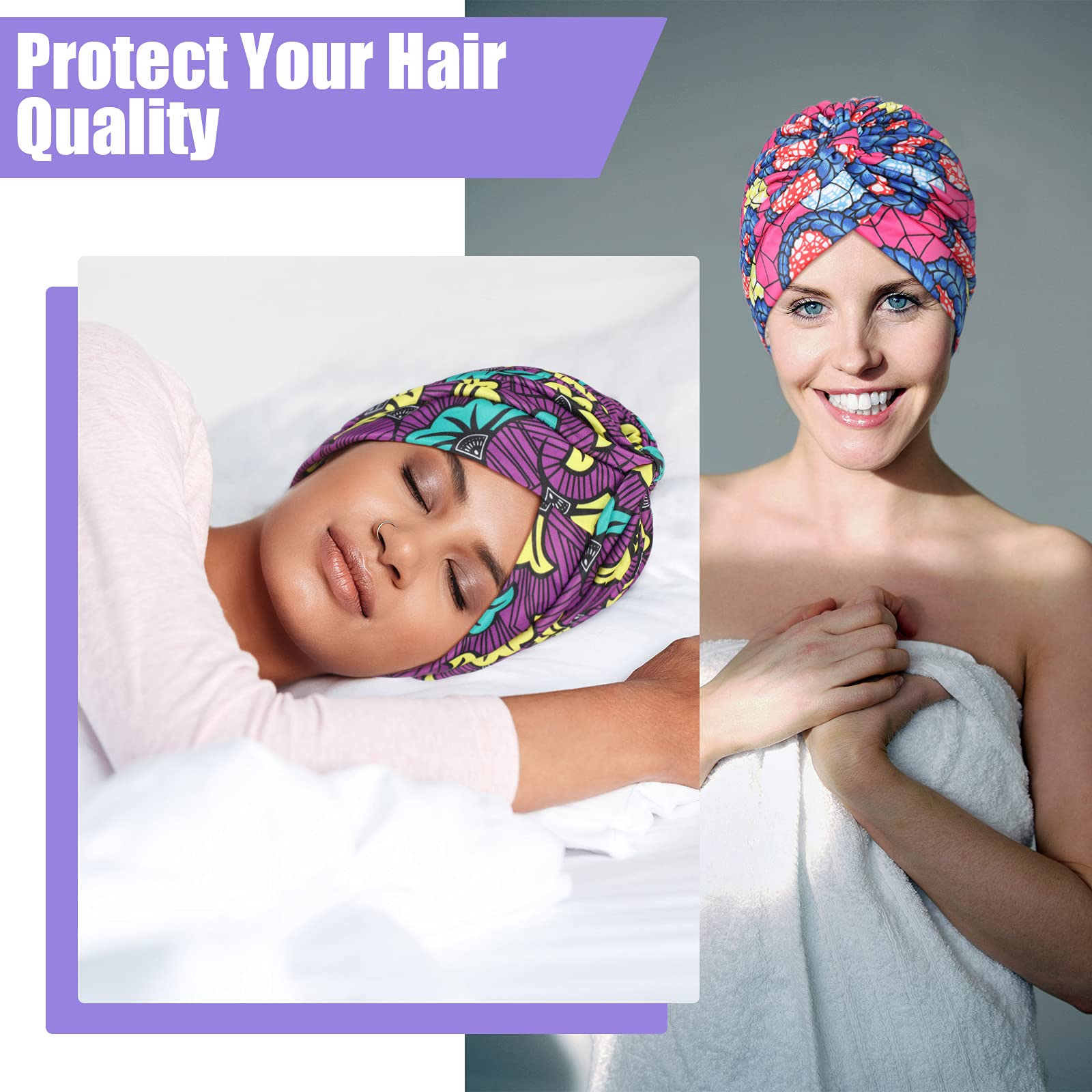 Turban de sauna africain imprimé pour femme, bonnet doux, bonnet plissé torsadé, bonnet de chimio, tête ronde, casquette commandée, nouveau, 2022