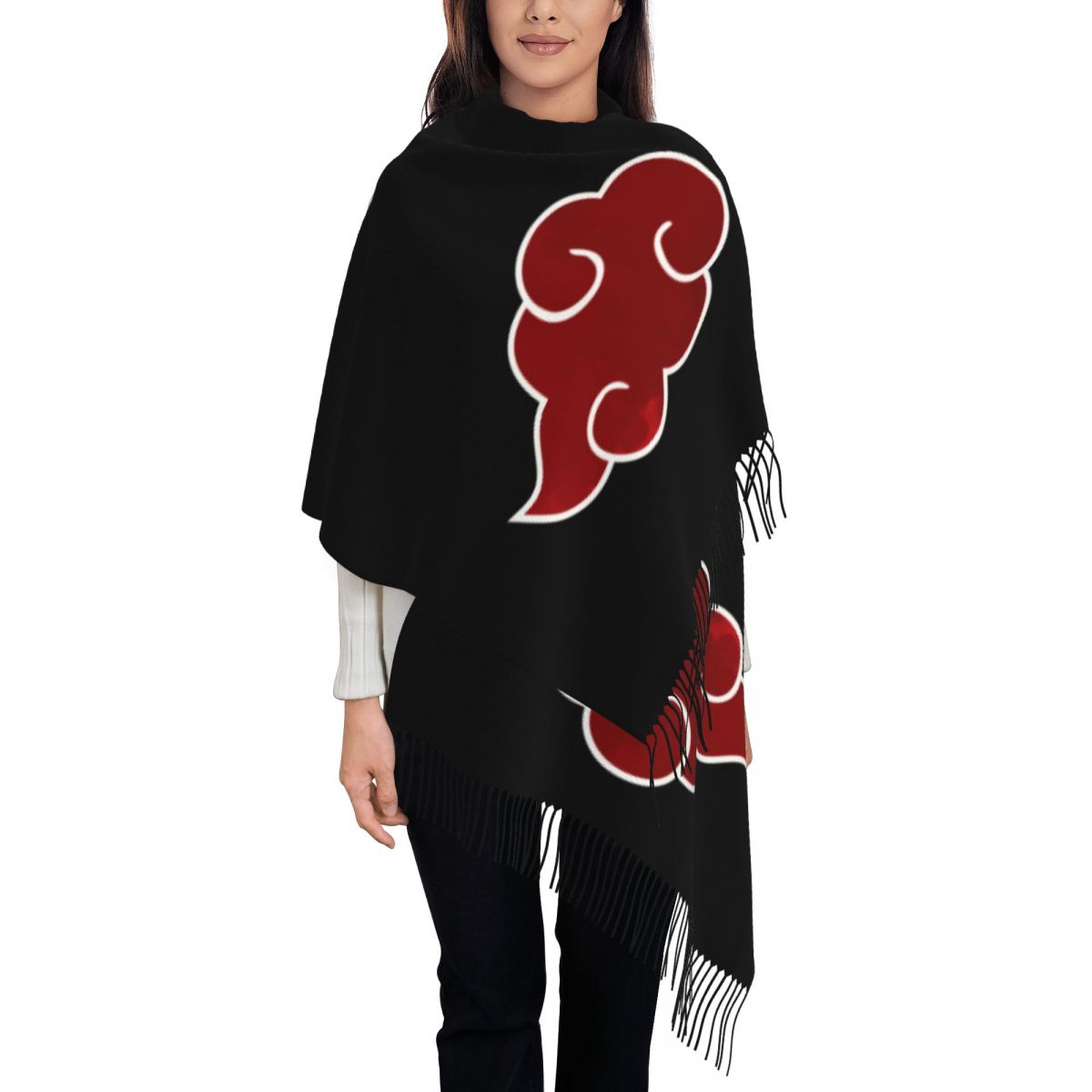 Neji Cloud japonais Anime châle enveloppes femmes hiver longue écharpe douce Pashmina gland foulards