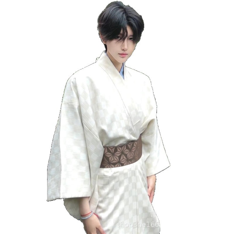 Kimono traditionnel Yukata samouraï pour hommes, costume Photo japonais, vêtements de détente japonais, ensemble de matériel japonais