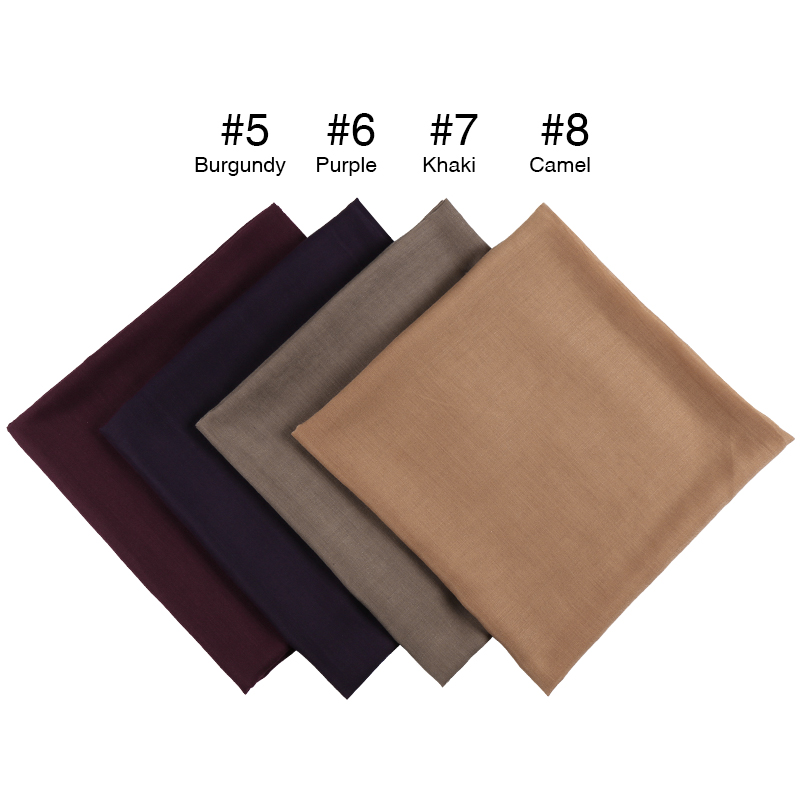 Écharpe carrée en coton et Viscose pour femme musulmane, châles Hijab, bandeau de couleur unie, enveloppes de cheveux simples, Turban islamique, 110cm